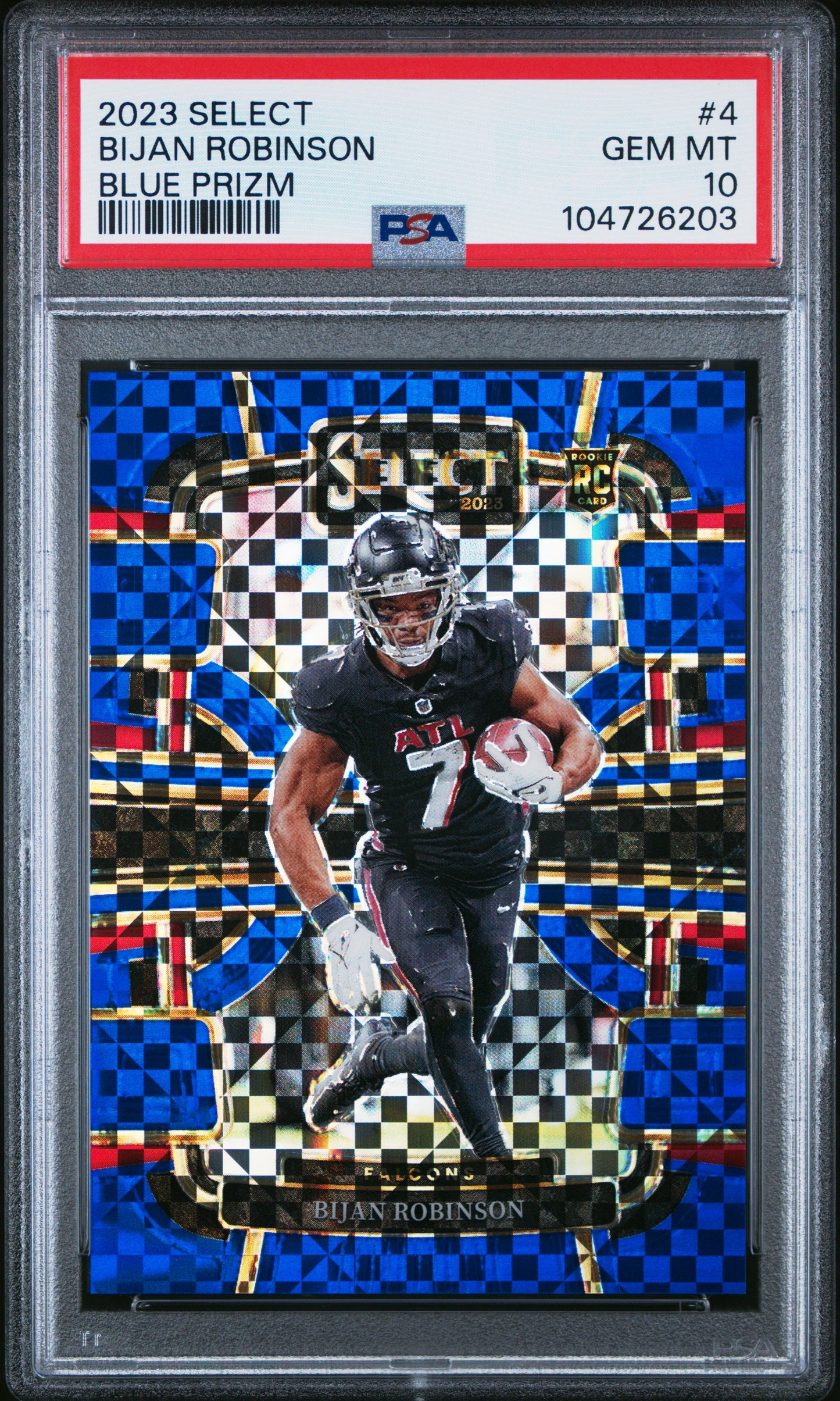 2023 Select Bijan Robinson Blue Prizm 037/199 PSA 10 RC
