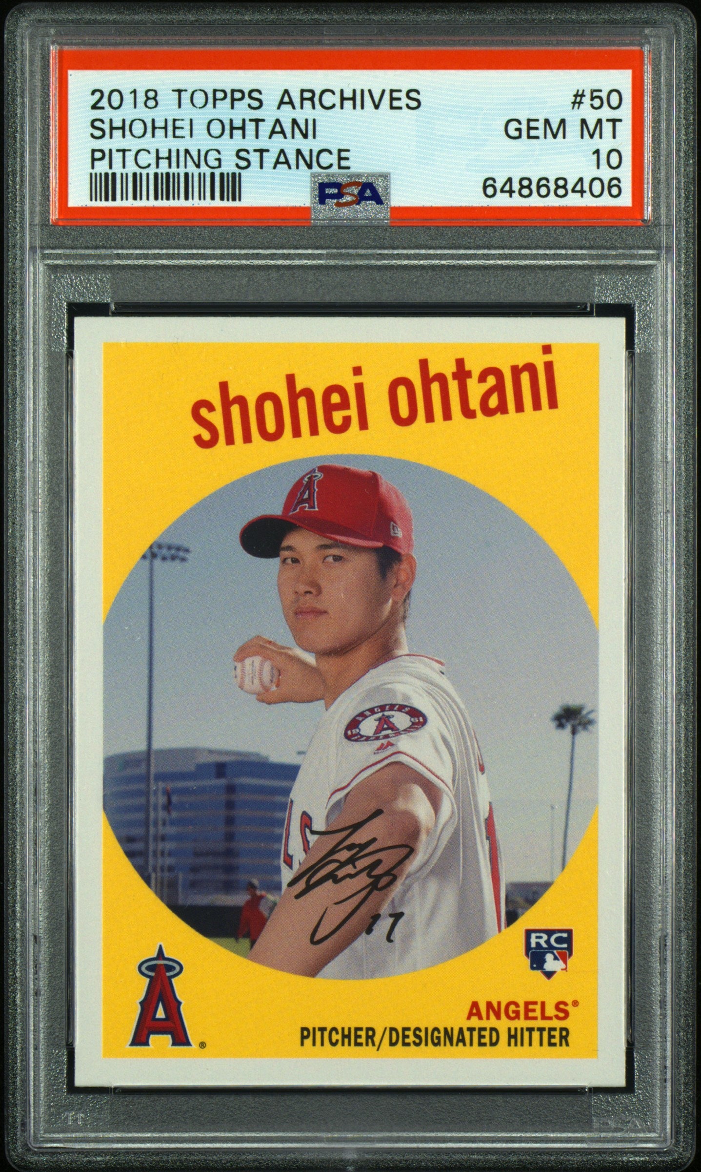 2018 Archives Shohei Ohtani Pitching Stance PSA 10 RC