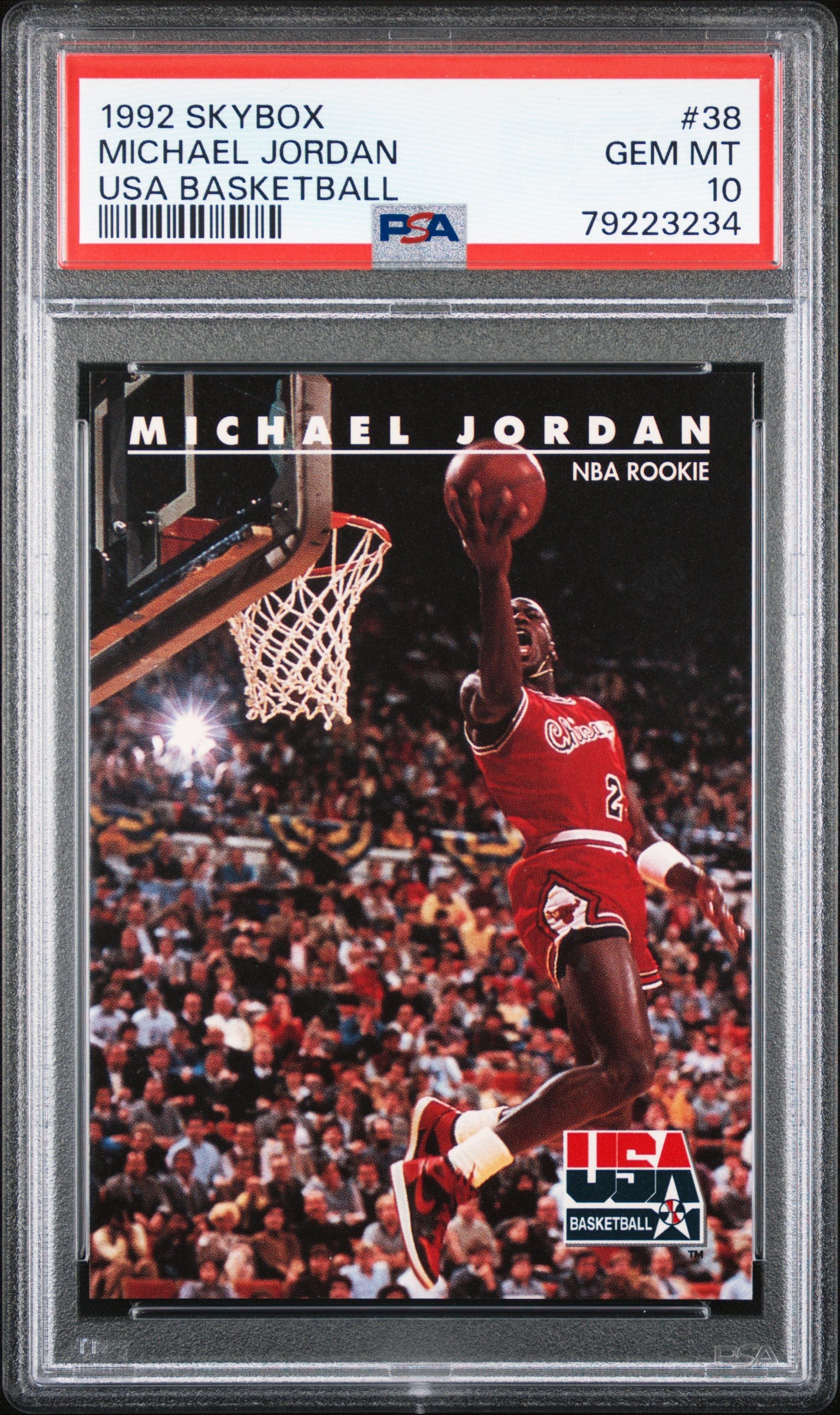 1992 Skybox Michael Jordan USA Basketball PSA 10 #38