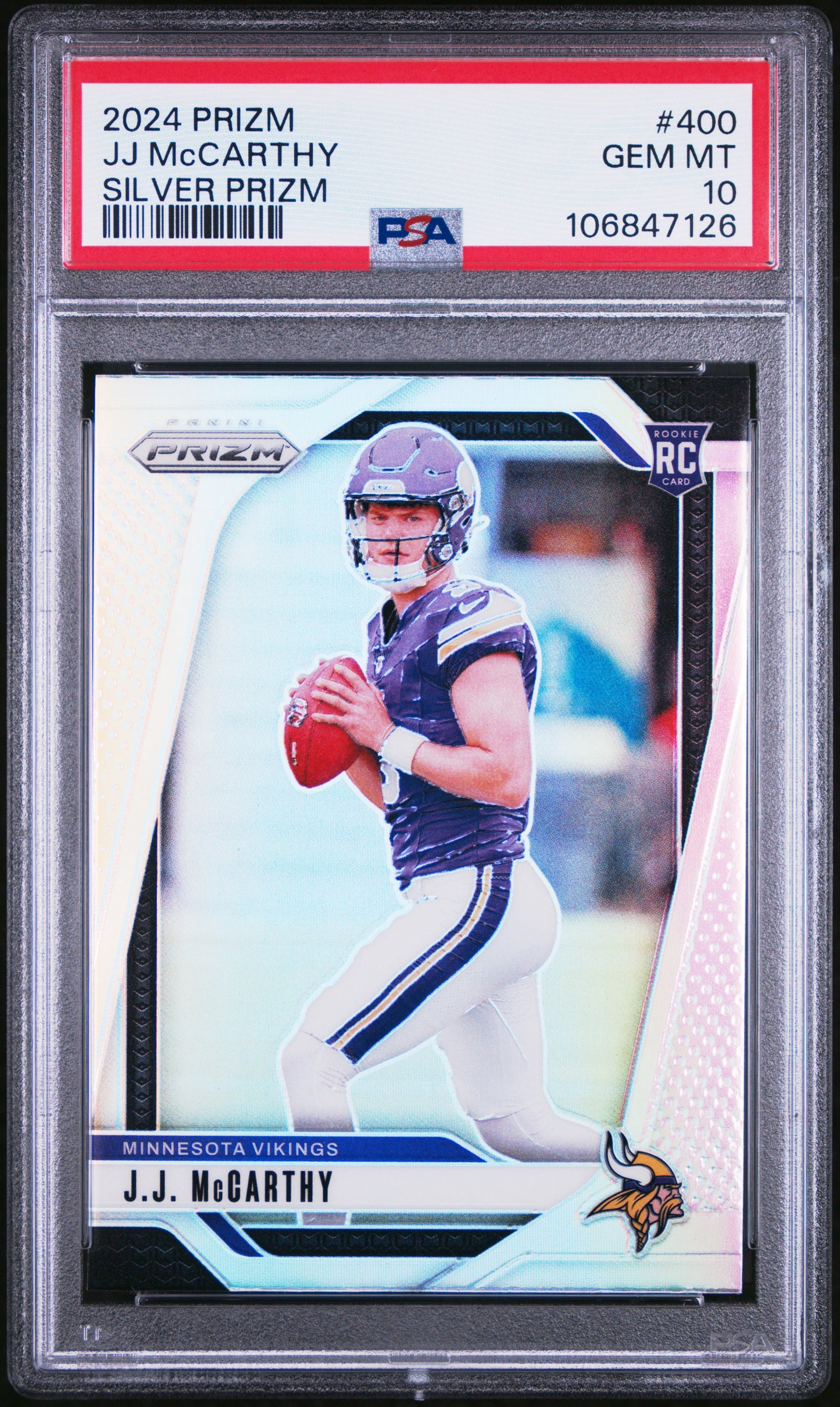 2024 Prizm JJ McCarthy Silver Prizm PSA 10 RC