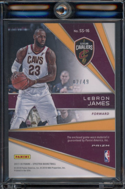 2017-18 Spectra Lebron James Game Used Patch /49
