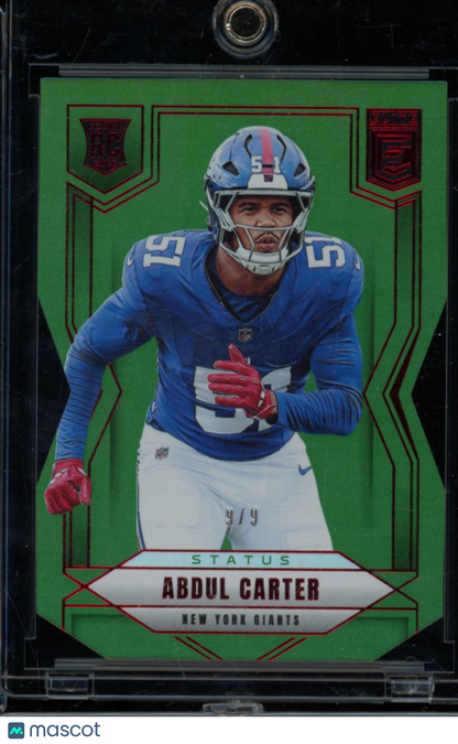 2025 Elite Abdul Carter Green Die Cut Rookie 9/9