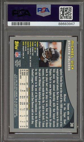 2001 Topps Michael Vick Auto RED INK #311 PSA Authentic AUTO 10 RC