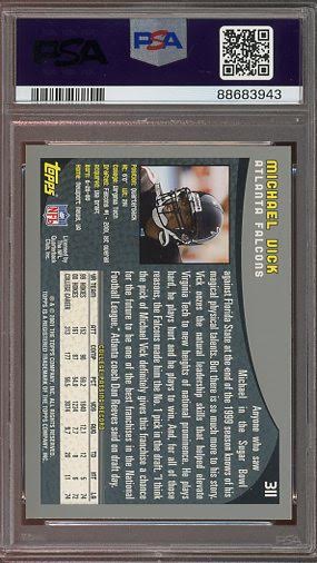 2001 Topps Michael Vick Auto RED INK #311 PSA Authentic AUTO 10 RC Atlanta