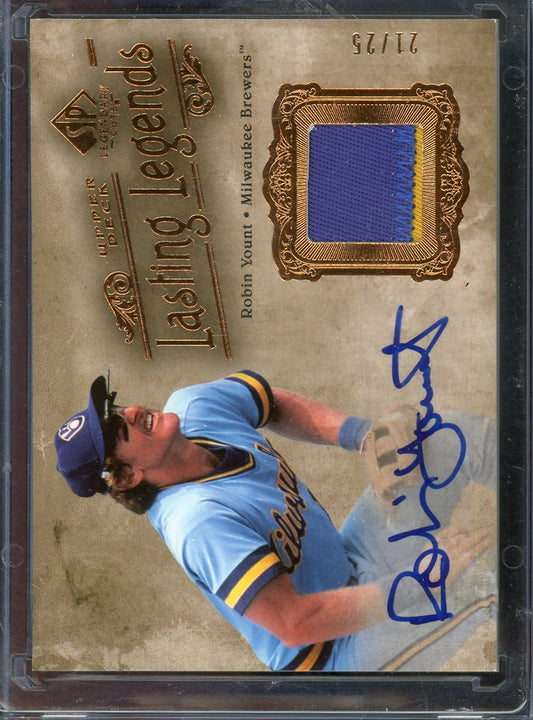 2005 UD Legendary Cuts Robin Yount Lasting Legends Jersey Auto #LL-RY /25