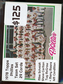 1978 Topps Phillies Team Set 29 Cards