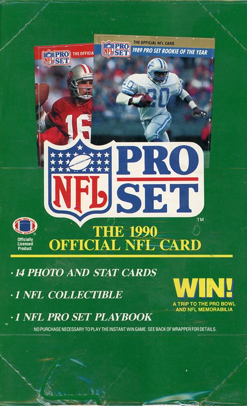 1990 Pro Set Series 1 Football Hobby Box