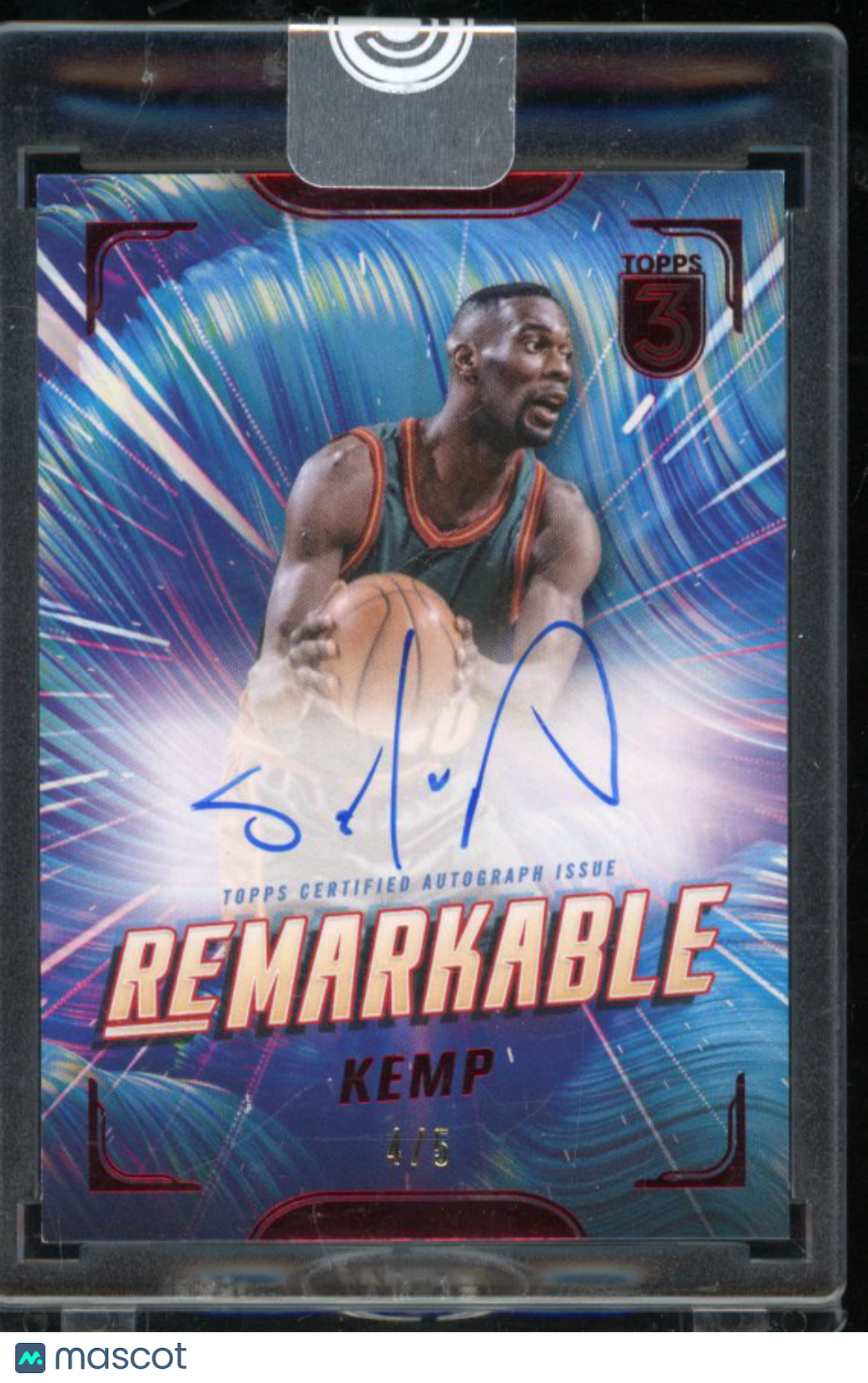 2024-25 Topps 3 Shawn Kemp Remarkable Auto Red /5