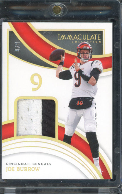 2022 Immaculate Joe Burrow Jersey Patch 8/9