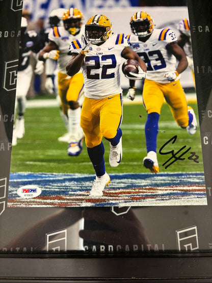 Clyde Edwards-Helaire Signed 8x10 Photo LSU PSA