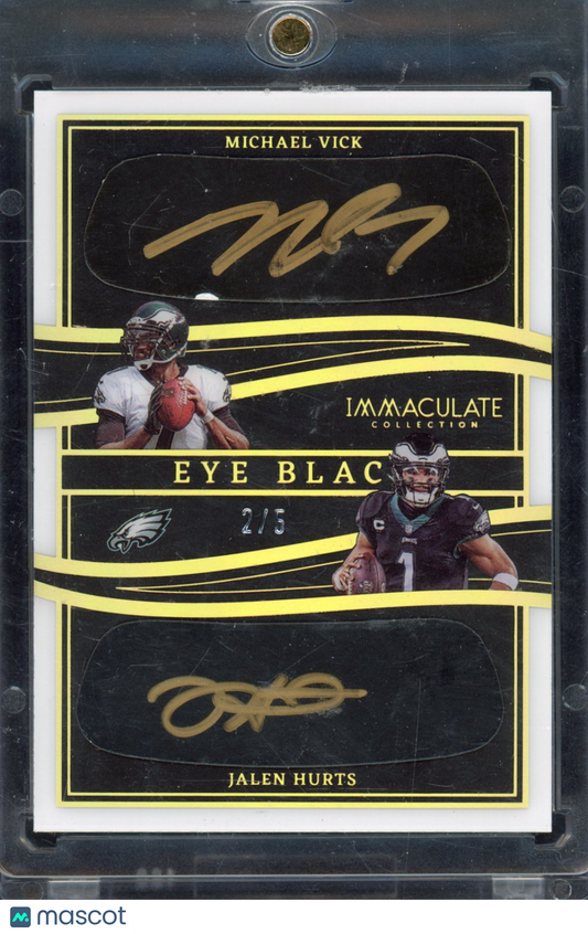 2023 Immaculate Jalen Hurts Michael Vick Eye Black Auto 2/5