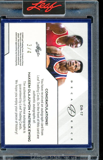 2024 Decadence Hakeem Olajuwon Patrick Ewing Auto /4