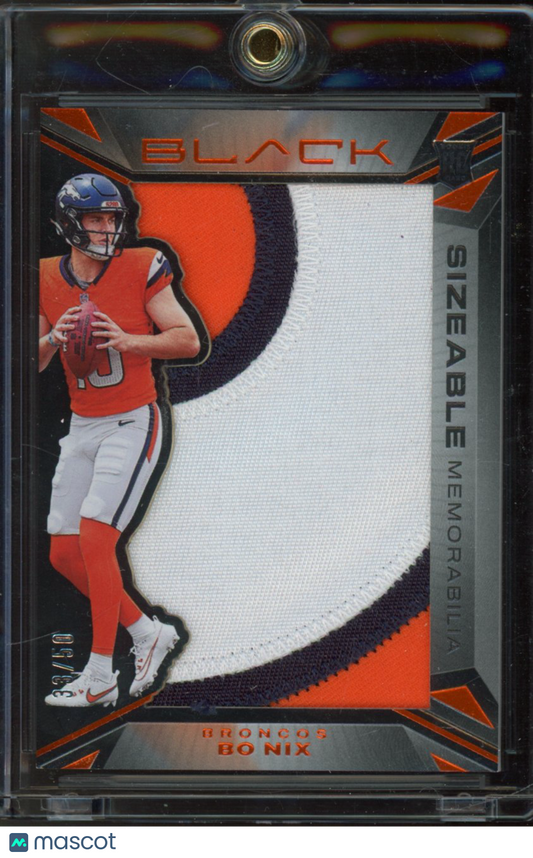2024 Panini Black Bo Nix Sizeable Rookie Patch /50