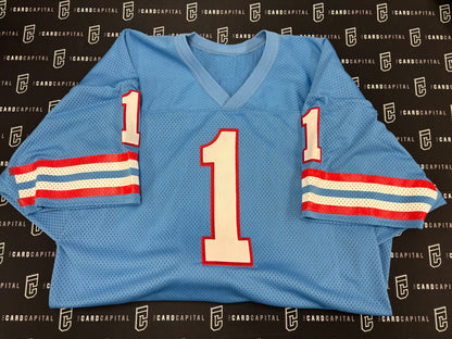 Warren Moon Signed Houston Oilers Jersey Home JSA