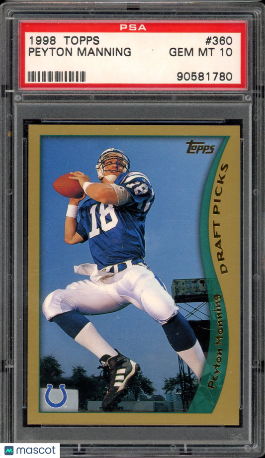 1998 Topps Peyton Manning Rookie PSA 10