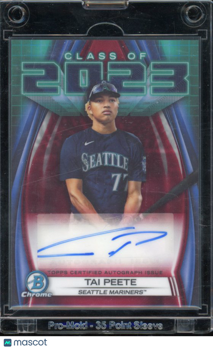 2023 Bowman Chrome Tai Peete Red Class Of 2023 Auto /5