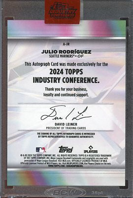 2024 Topps Industry Conference Julio Rodriguez Auto Red #A-JR /10