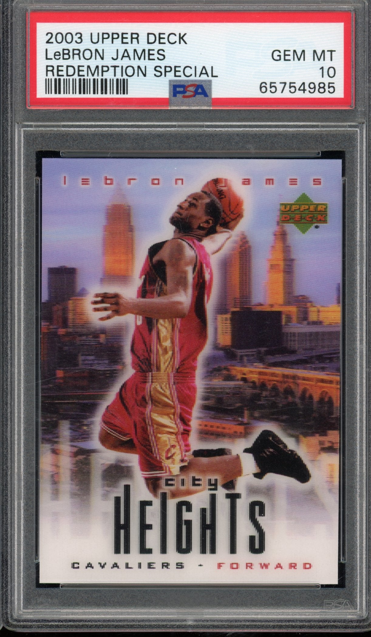 2003-04 Upper Deck Lebron James Redemption Special Rookie PSA 10