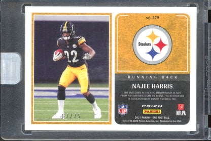 2021 Panini One Najee Harris Formula One Blue Patch Auto 67/75 RC