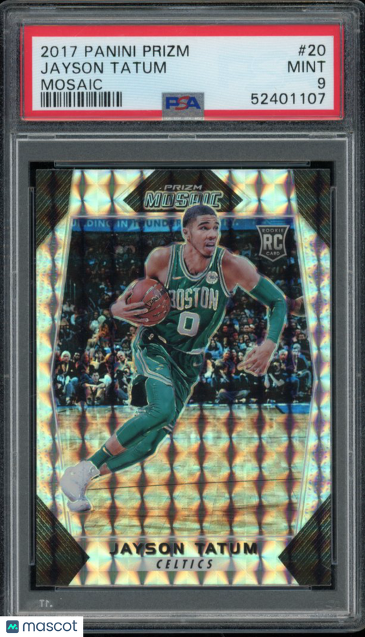 2017-18 Mosaic Jayson Tatum Mosaic Rookie PSA 9