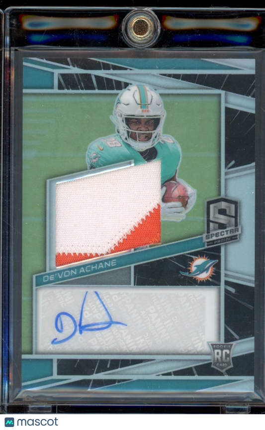 2023 Spectra De'von Achane Rookie Patch Auto /60