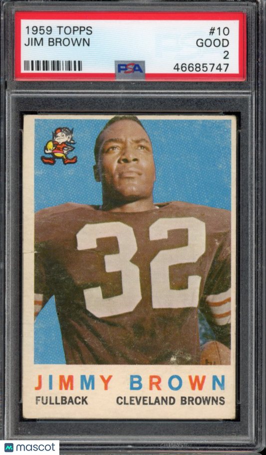 1959 Topps Jim Brown #10 PSA 2
