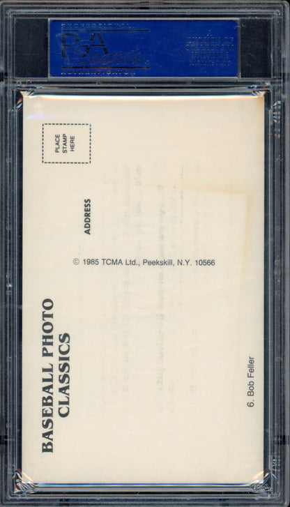 1985 TCMA Bob Feller Photo Auto PSA 6 DNA