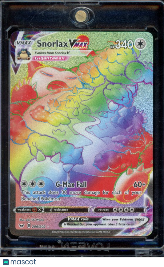 2020 Pokemon SWSH Snorlax 206/202 Secret Rare
