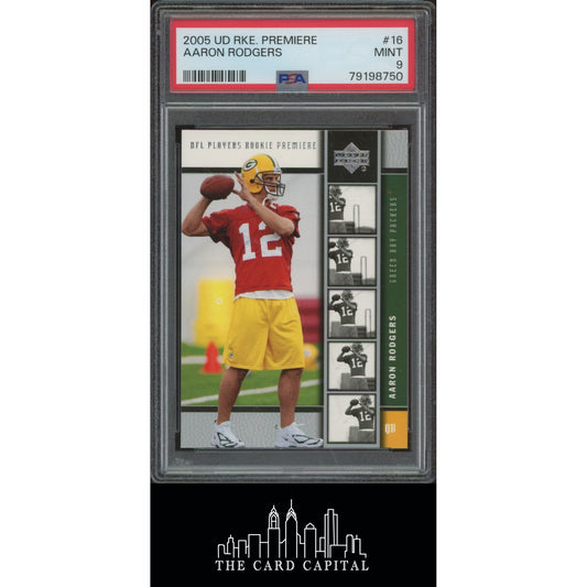 2005 Upper Deck Aaron Rodgers Rookie Premier #16 RC PSA 9