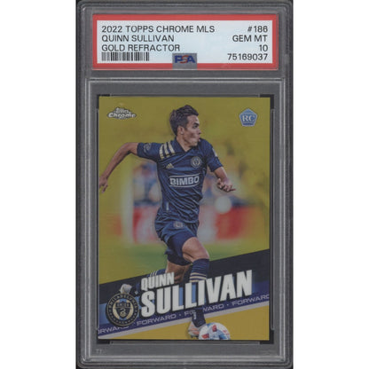 2022 Topps Chrome Quinn Sullivan Gold Refractor #186 /50 PSA 10 RC