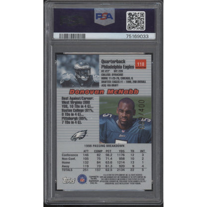 1999 Bowman's Best Donovan McNabb Refractor #118 /400 PSA 8 RC