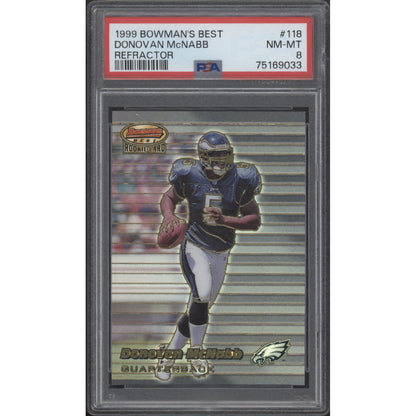 1999 Bowman's Best Donovan McNabb Refractor #118 /400 PSA 8 RC