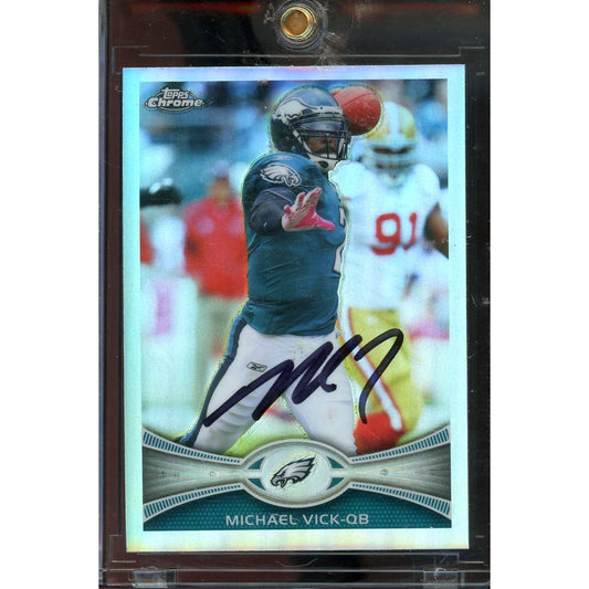 2012 Topps Chrome Michael Vick Refractor #120 IP Auto