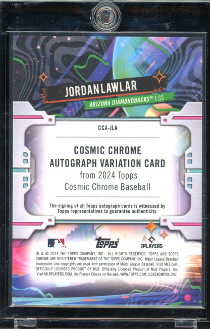 2024 Topps Chrome Cosmic Jordan Lawlar Orange Auto /25 Rookie