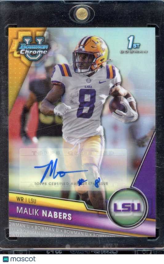 2024 Bowman University Chrome Malik Nabers Refractor Auto /499