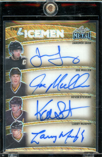 2024 Leaf Metal Jaromir Jagr/Mullen/Stevens/Murphy Quad Icemen Auto 1/1