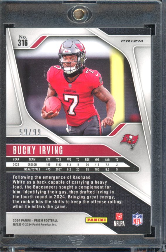 2024 Prizm Bucky Irving Blue Ice Rookie /99