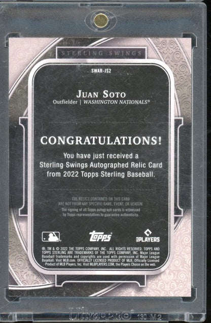 2022 Topps Sterling Juan Soto GU Patch Auto /10