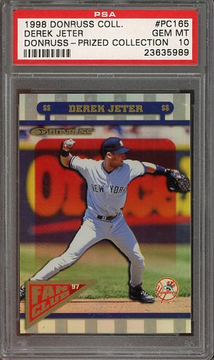 1998 Donruss Collections Derek Jeter Prized Collections #PC165 PSA 10 Print Run 560