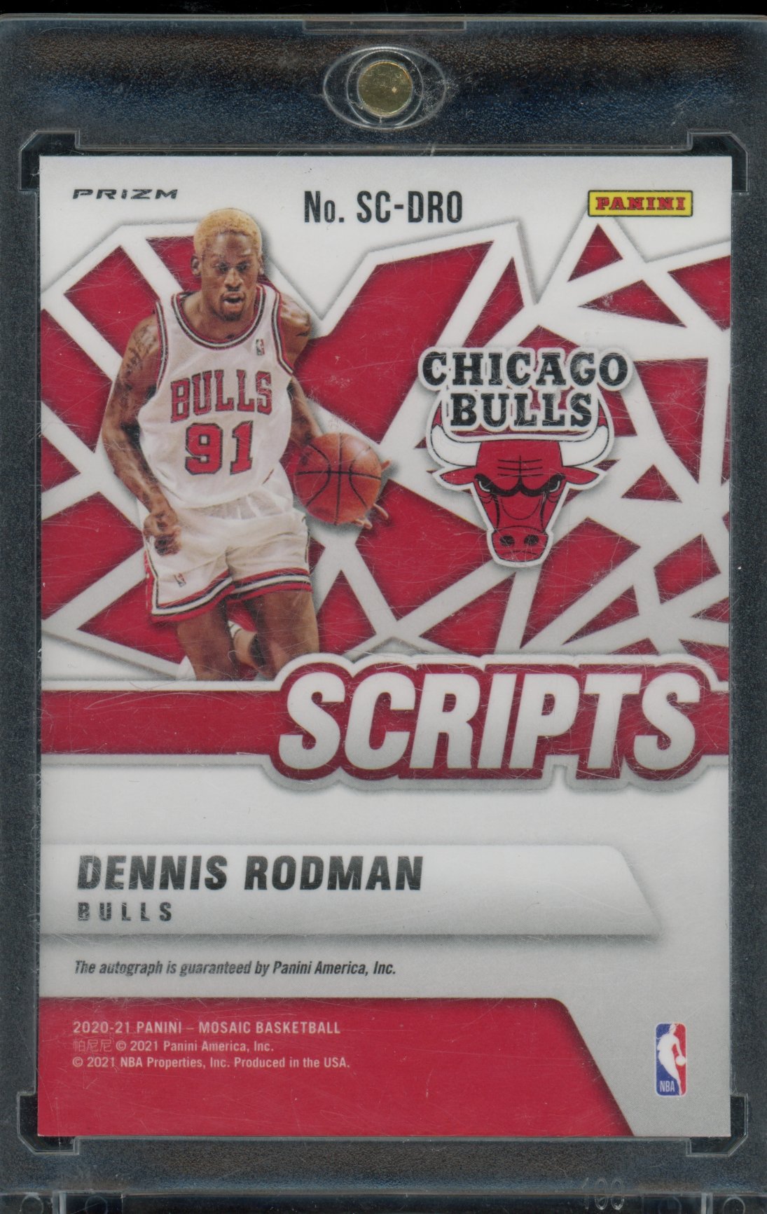 2020 Mosaic Dennis Rodman Scripts Auto