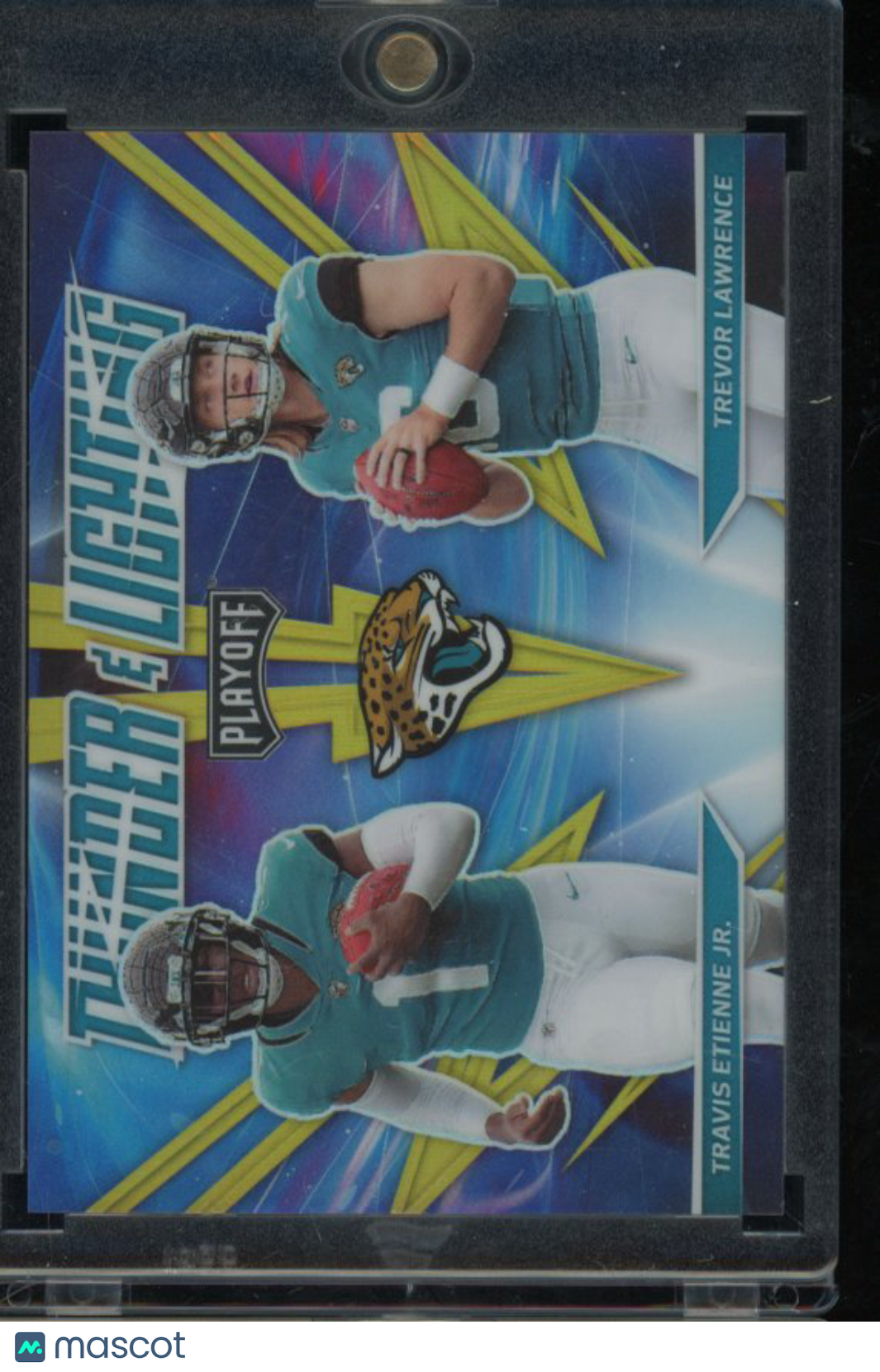 2021 Playoff Travis Etienne Trevor Lawrence Thunder & Lighting Rookie /10 Gold