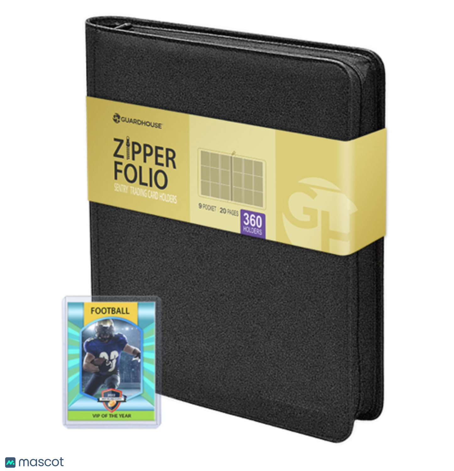 9 Pocket Zipper Folio (Charcoal)