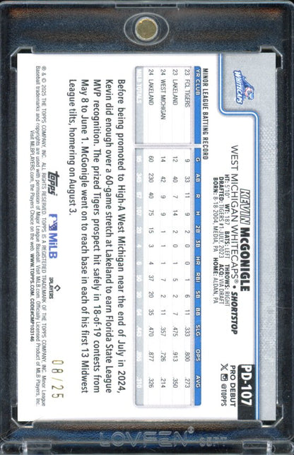 2025 Pro Debut Kevin Mcgonigle Orange /25