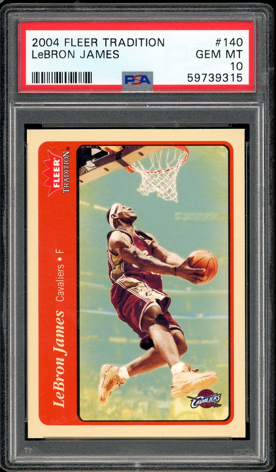 2004 Fleer Tradition LeBron James PSA 10