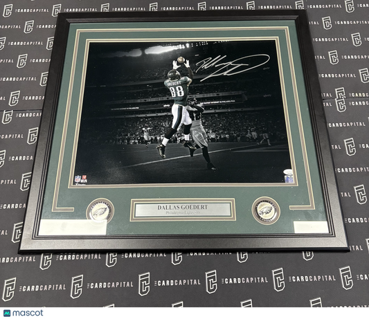 Dallas Goedert Signed 16x20 Eagles Framed and Matted