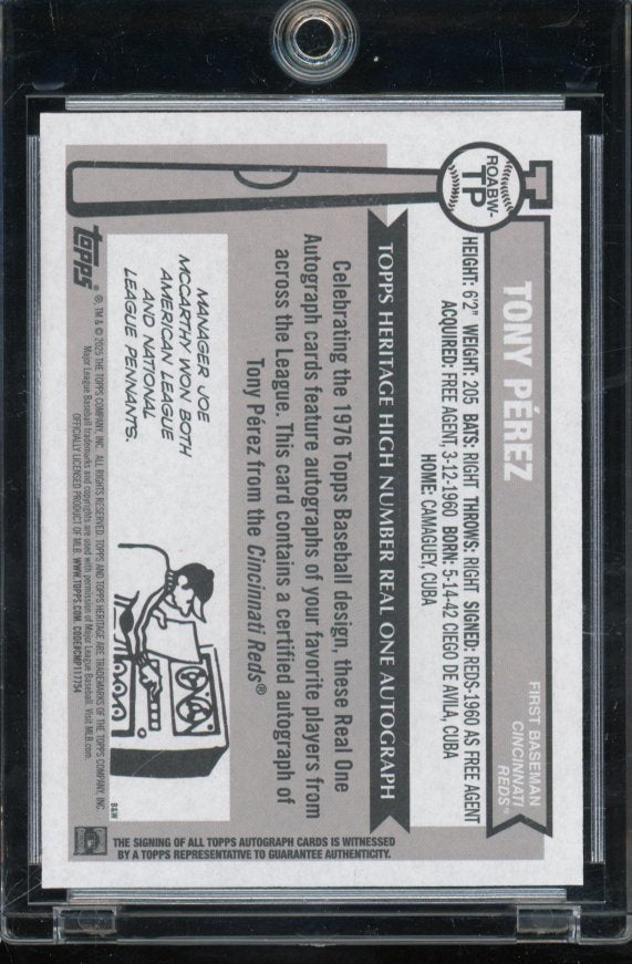 2025 Heritage Tony Perez /25 On Card Auto