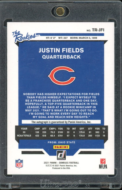 2021 Donruss Justin Fields The Rookies Auto /299
