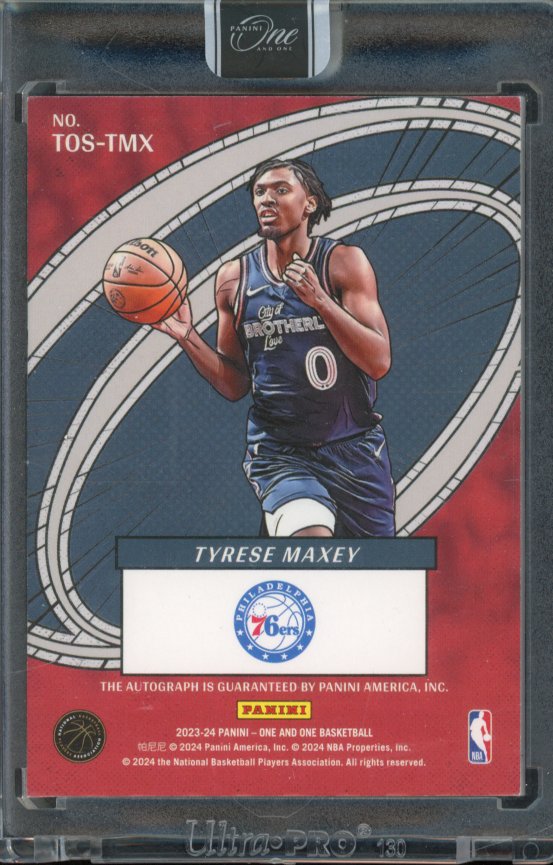 2023-24 Panini One Tyrese Maxey Oneders Auto /75