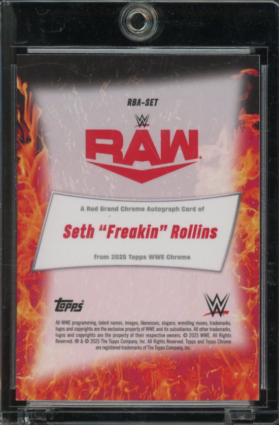 2025 Topps Chrome Seth Rollins Blue Auto /150