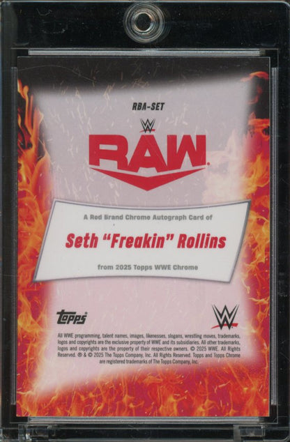 2025 Topps Chrome Seth Rollins Blue Auto /150